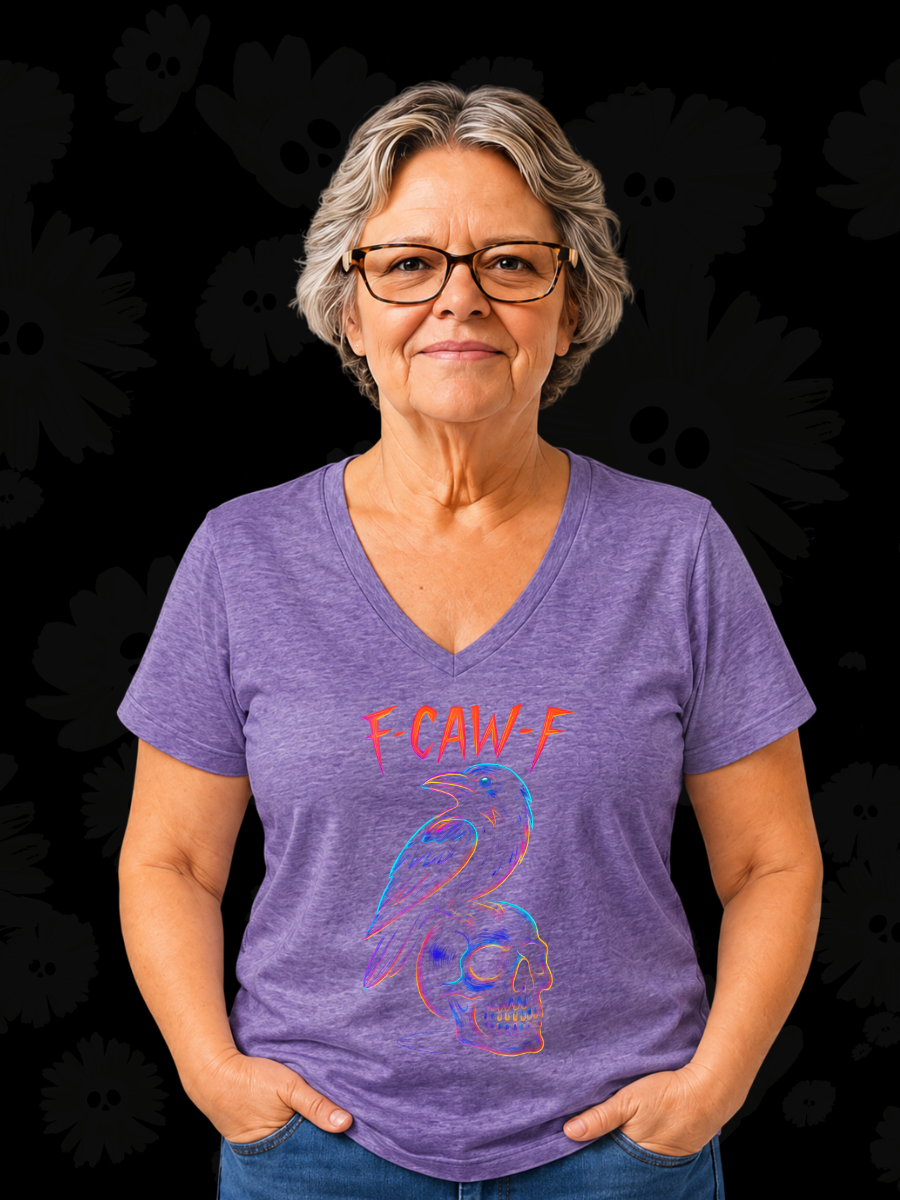 F-CAW-F Raven & Skull Halloween Tee