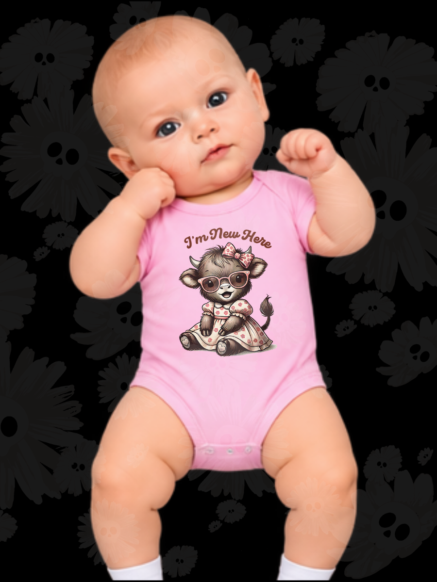 "I'm New Here" Baby Onesie